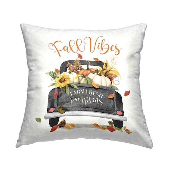 Stupell Industries Fall Vibes Truck Decorative Printed Throw Pillow